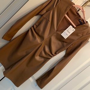 Faux leather Zara dress new with tags